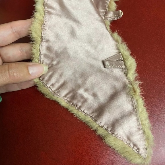 Vintage Genuine Fur Scarf Stole Collar EUC Tan Light Brown Antique Gimbels Box - Picture 3 of 5